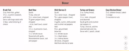 dinner lipo diet